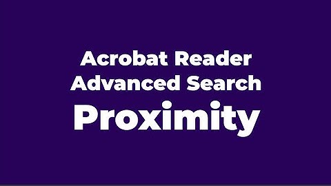 Proximity Search - Acrobat Specialty Search -