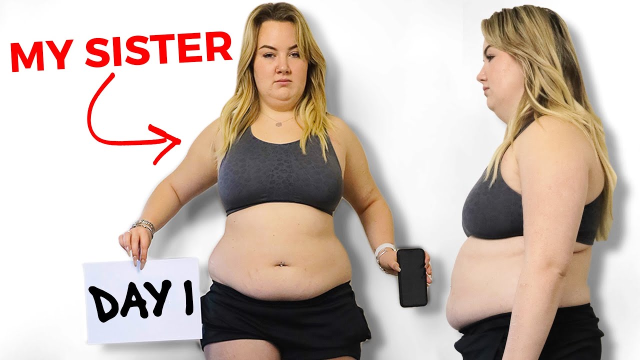 My sister her incredible 90 day body transformation | $500 Challenge