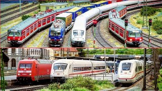 Modelleisenbahn H0 - Gleiswüste und Alex Anlage, Anlagenübergreifendes Fahrvideo Teil 1 Epoche 6