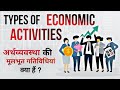 Types of Activities in an Economy | Primary | Secondary | Tertiary | Explained  in Hindi