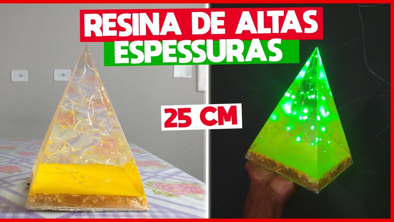 Aprenda a fazer uma SUPER PIRÂMIDE DE 25CM DE RESINA EPOXI! (EM APENAS UMA CAMADA) Epoxy Creations