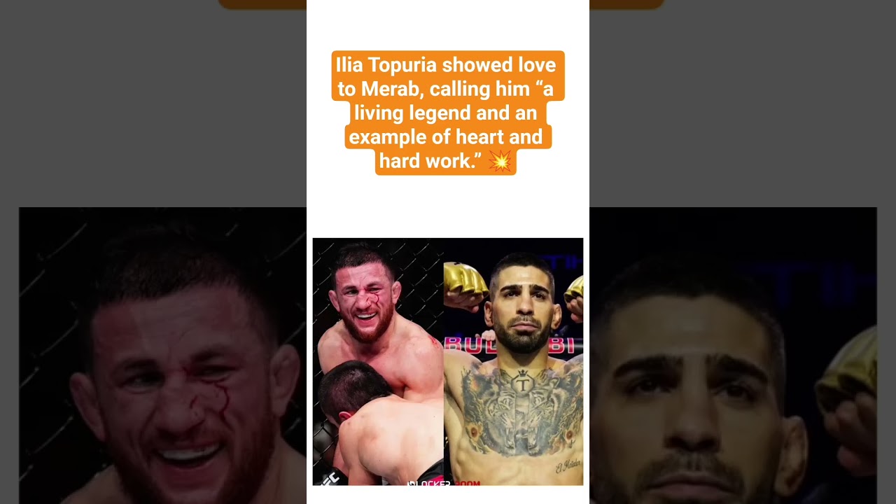 Ilia Topuria showed love to Merab 💥