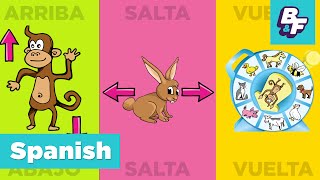 Bilingual Brain Break, Learn Spanish with BASHO & FRIENDS - Children Exercise Song