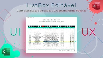[ListBox UI & UX Editável] Excel VBA