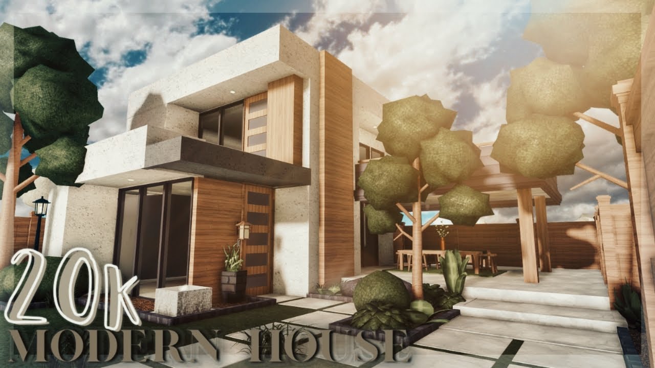 Блоксбург: Современный дом за 20 тысяч долларов | Быстрое строительство в Roblox | Строительство ...