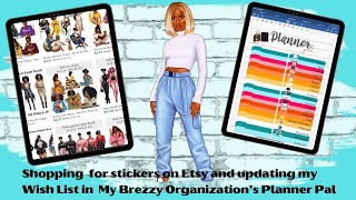 Digital Plan With Me | Update Brezzy Organization Planner Pal | Let's Shop For Stickers On Etsy