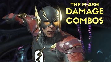 INJUSTICE 2 - THE FLASH Damage Combos | With & Without Trait