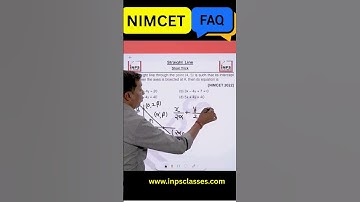 🎯 NIMCET FAQ | Straight Line   Frequently Asked Questions By Nitin Sir | INPS Classes 🎯