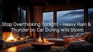 Stop Overthinking Tonight & Heavy Rain & Thunder on Car During Wild Storm