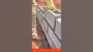 WALL MASTER 🧱🔥 how a perfect wall is built with millimeter precision 😳#crafts #skills #construction