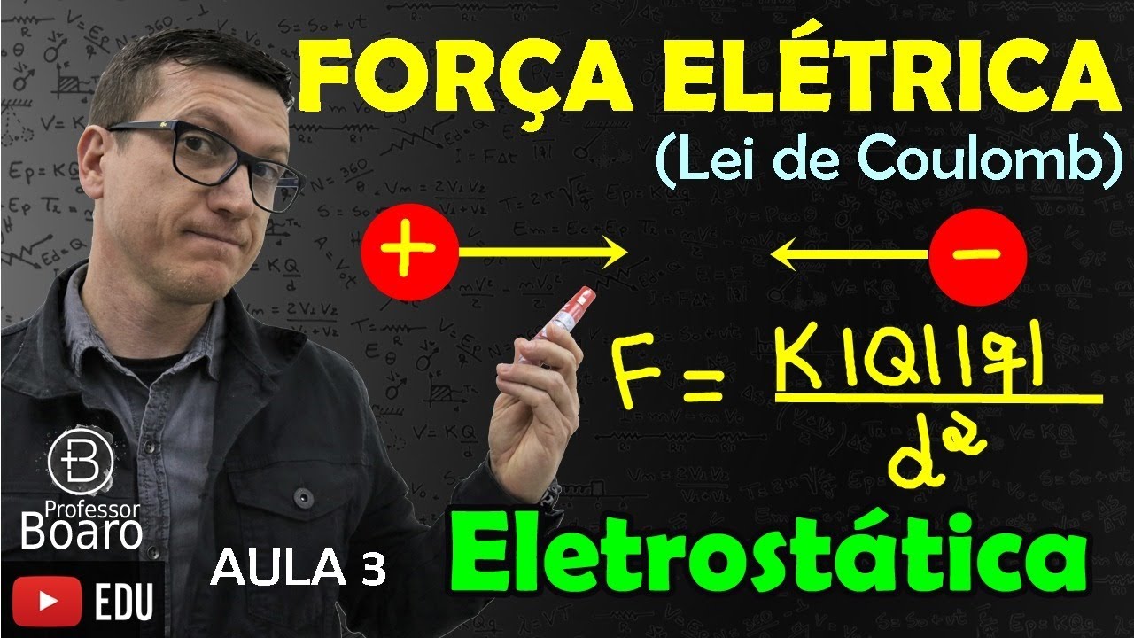 FORÇA ELÉTRICA (LEI de COULOMB) - ELETROSTÁTICA - (TEORIA + EXERCÍCIOS) - AULA 3