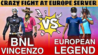 BNL & VINCENZO VS EUROPEAN TWO LEGEND GIRL & BOY Clash Squad Custom Match || Crazy ONE TAP HEADSHOT