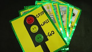 Flashcards On Road Safety Rules, Tlm For Primary School, Tlm,Evs Tlm, Road Safety,B.ed Comission Tlm