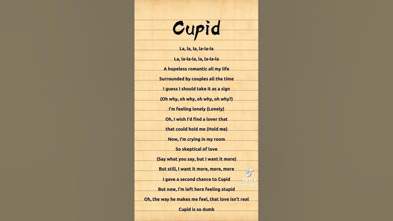 cupid Lyrics YouTube