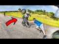 GOING DOWN ON HIS FRIENDS DIRT BIKE!