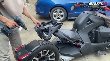 Installation of SAUTVS Sports Passenger Short Rail Back Rest Kit for Can Am Ryker All Models
