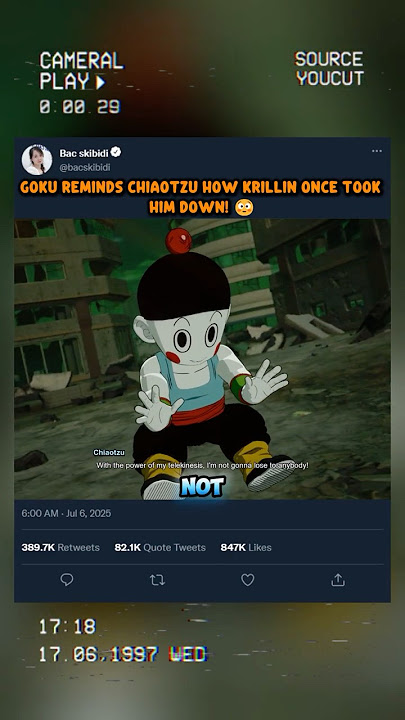 Goku Reminds Chiaotzu How Krillin Once Took Him Down!😳 #sparkingzero #crashout #knockout