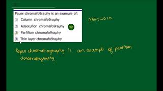 NEET 2020 SOLUTION - Paper chromatography is an example of