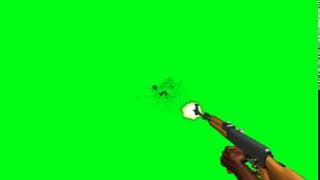 A K 47 Gun Shooting Bullet On Green Screen Free Download Effects Guns Shooting Series