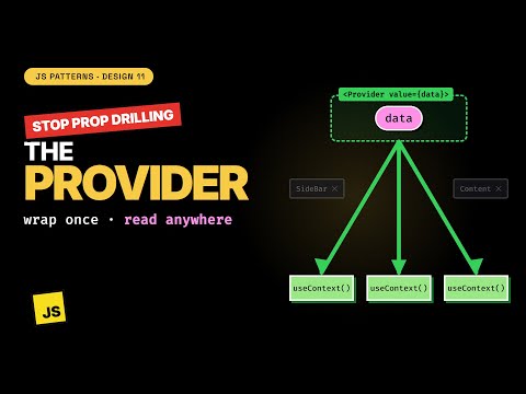JavaScript Provider Pattern — stop prop drilling, wrap once & read anywhere