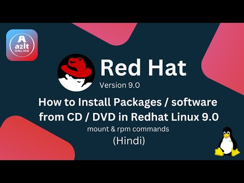 How to Install Packages / software from CD / DVD in Redhat Linux 9.0 | How access cd in Linux?