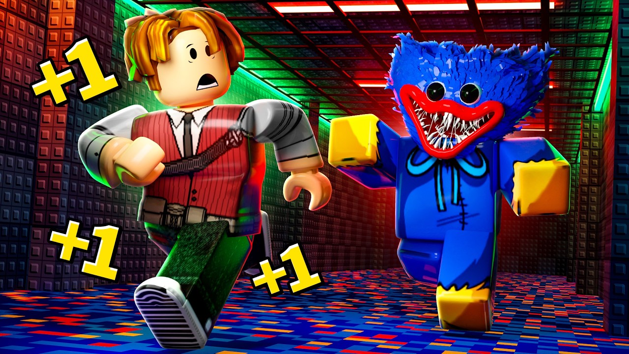 PRECISO FUGIR DO HUGGY WUGGY * ganho velocidade a cada segundo * (Roblox +1 Speed Poppy Escape)