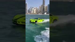 سيارة تمشي علي الماء في دبي 