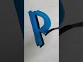 How to Painting 🎨 Sign Lettering P Font #shorts