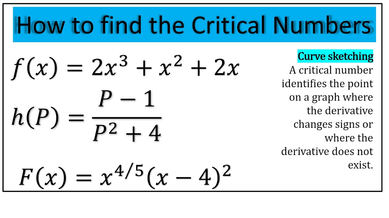 Critical number calculator discount