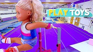 American Girl Baby Doll Gymnastics Toys Play! 🎀