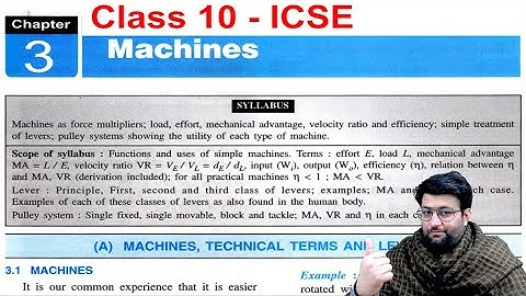 Machine Unveiled in ONE SHOT! Class 10 ICSE Physics Explained