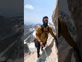 Grand Teton Route, Gold Face #alpine #mountains #rockclimbing #rockclimbinglife