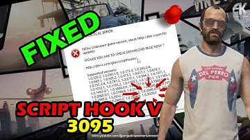 [ FIXED ] 3095 Script Hook V 1.0.3095.0, GTA 5 SCRIPT HOOK CRITICAL ERROR FIXED | AKEntertainment4u