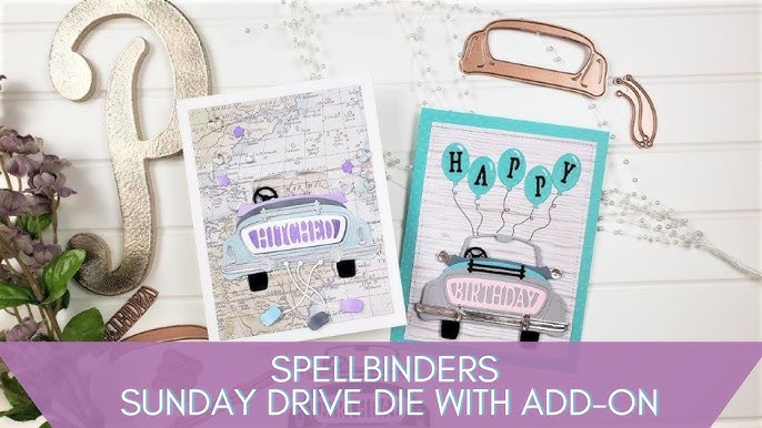 Spellbinders Etched Dies-Die D-Lites Sunday Drive - Hitched