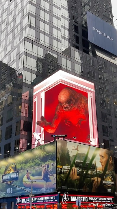 Jurassic World Rebirth Times Square 3D Billboard | Last #jurassicworld Video #jurassicworldrebirth