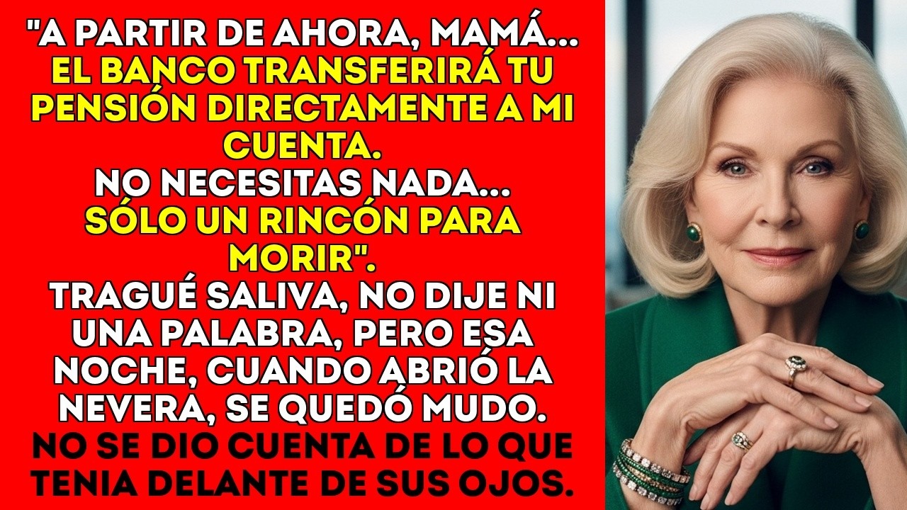 Mi hijo quería quitarme la pensión pero lo que vio en la nevera lo dejó helado