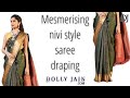 Magical Nivi Style Saree Draping - Saree wearing tutorial (Dolly Jain) with X-Factor