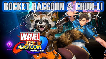 ROCKET RACCOON & CHUN LI VS SPIDERMAN HULK --- MARVEL VS CAPCOM