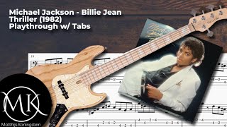 Michael Jackson  Billie Jean (Bass Cover) (Lesson w/ Tabs)