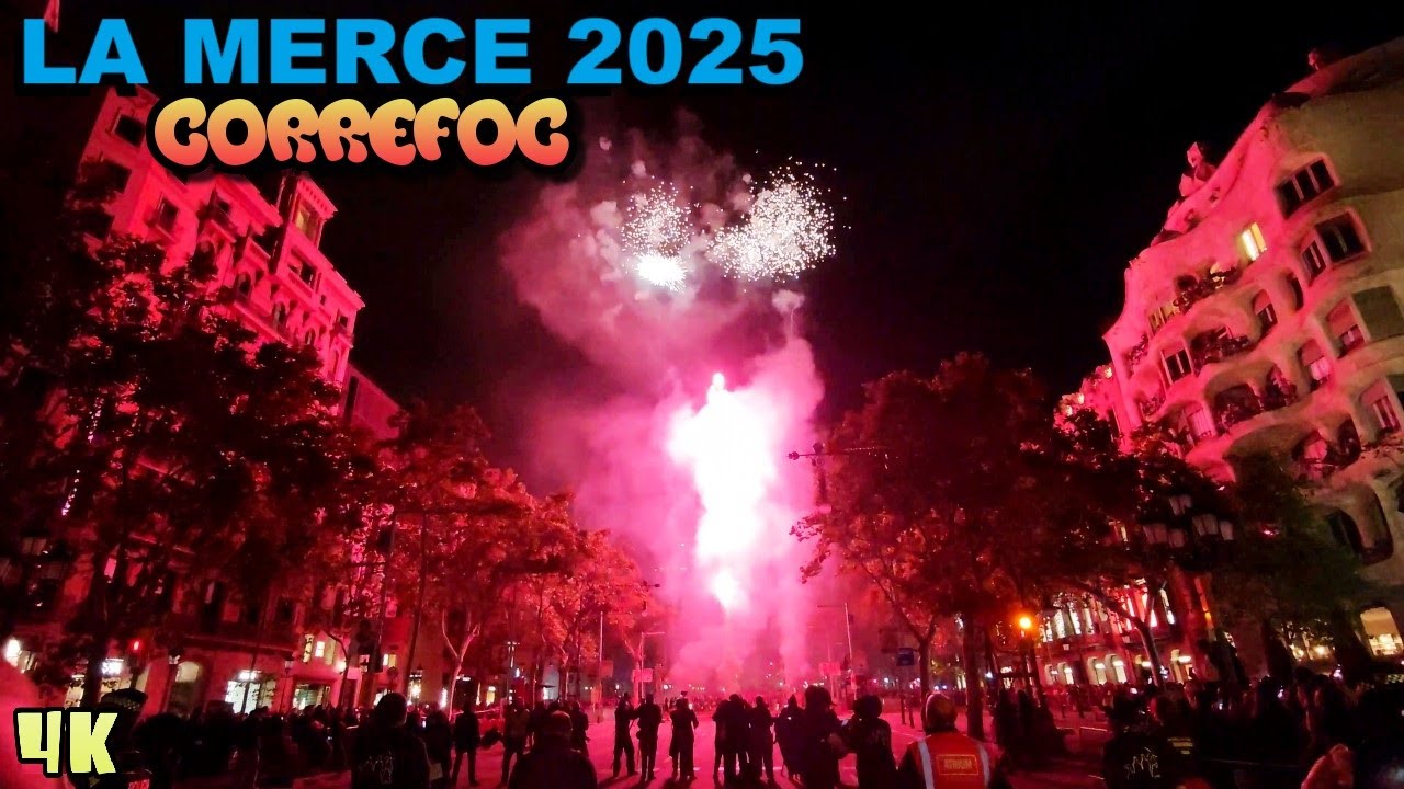Barcelona Fiesta Mayor 2025 | CORREFOC de la MERCÈ (27/9/2025) [4K]