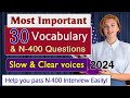 NEW UPDATE! 30 MOST ASKED N400 VOCABULARY & IMPORTANT N400 QUESTIONS | 2024 US Citizenship Interview