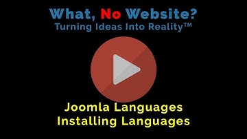 What No Website, How To Install Languages in Joomla