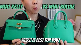 Battle of the GREENS💚! Hermès Mini Kelly vs Mini Bolide: Which is best for you
