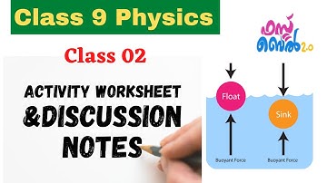 First Bell 2.0 STD 09 Physics Class 02 NOTES  |Buoyancy &How to Meassure Buoyancy