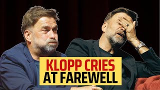 Jurgen Klopp CRIES at Liverpool arena farewell   fist pumps!