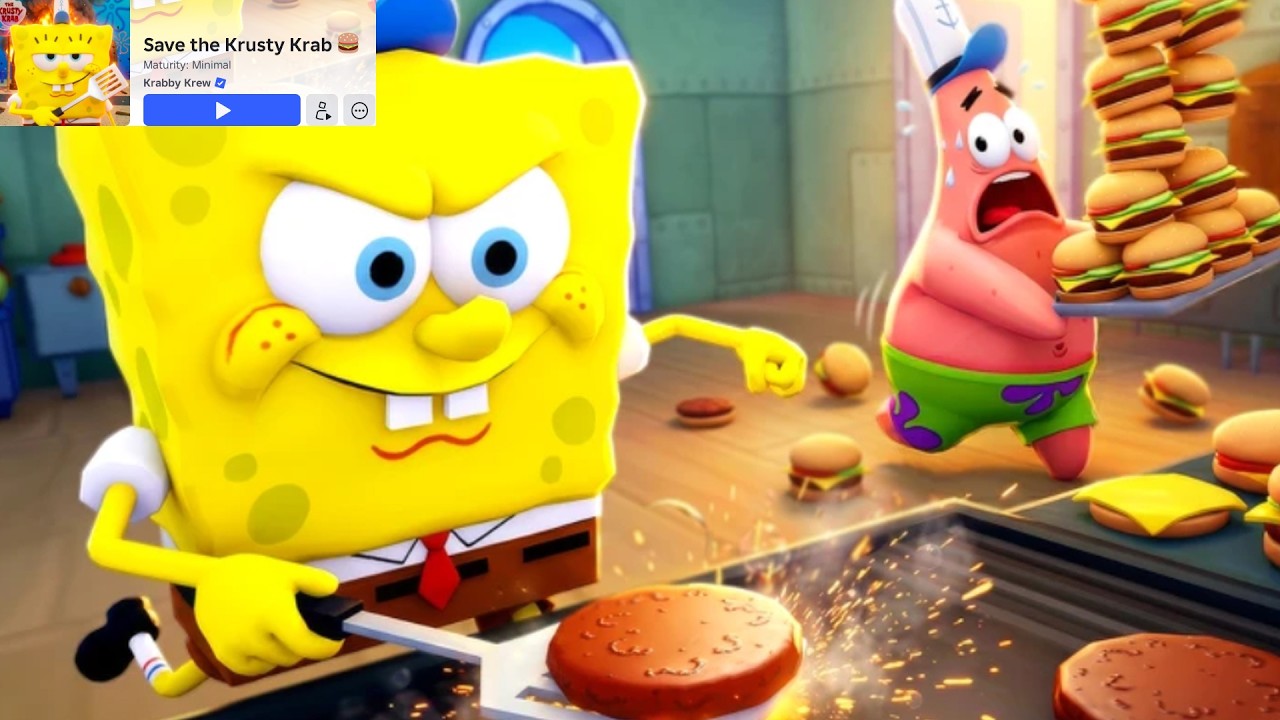 🍔 SAVE THE KRUSTY KRAB ROBLOX PART 1! 😱 SAVE SPONGEBOB'S RESTAURANT! 🌊🔥 | LIVE