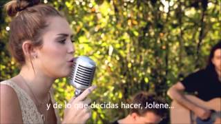 The Backyard Sessions- Miley Cyrus- Jolene (cover) Traducido al español.