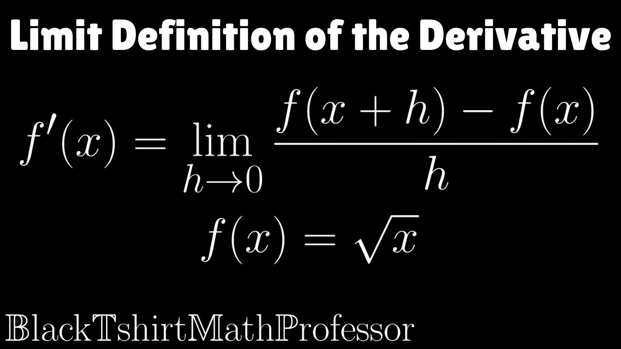 Limit Definition of the Derivative f'(x) Problem 5 (Calculus 1) - YouTube