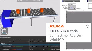 Kuka.sim Tutorial - Connectivity Add-On: Use Winmod With A Conveyor