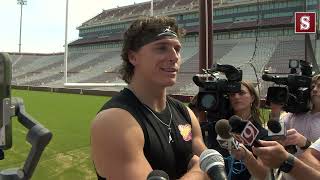 FOOTBALL POST PRACTICE: QB John Mateer